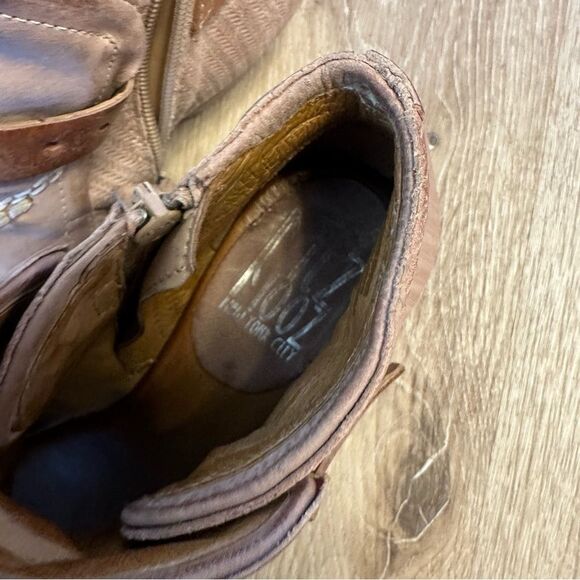 Miz Mooz Caitlin Ankle Leather Booties Peep toe shoes in Rose size 37/6.5-7 - Picture 6 of 11